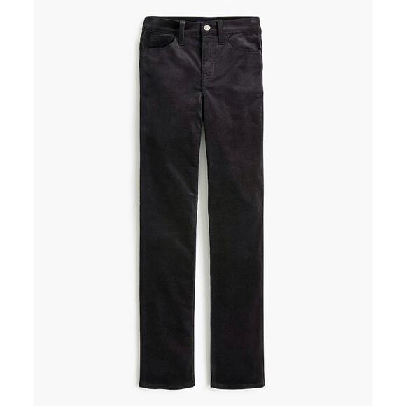 J. Crew Factory Corduroy Full-Length Essential Straight Leg Black Pants 26 NWOT - Picture 1 of 8
